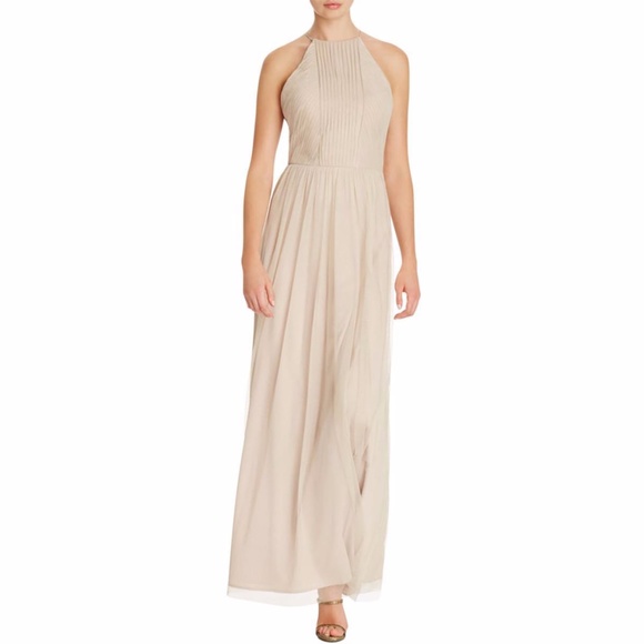 JS COLLECTIONS Mesh High Waist Evening Dress